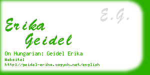 erika geidel business card